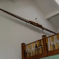 wooden scull over erg room
